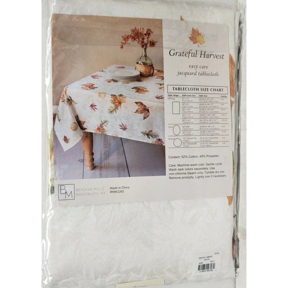 Printed Linen Tablecloth 52